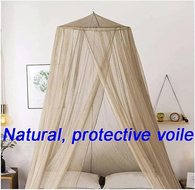AMNOOL Retractable EMF Netting Shielding Canopy,Round Anti Radiation Bed Net Shield Shielding Rate 99.99% Made by Silver Coated Mesh RF Protection Canopy,8m