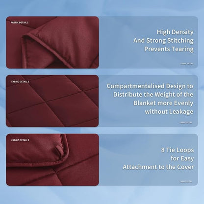 Topcee Weighted Blanket (20lbs 80"x87" King Size) Soft Cooling Heavy Blanket Sleeping, Apply to 190-210 lbs Body, Thick Breathable Blanket with Glass Bead, Easy Care