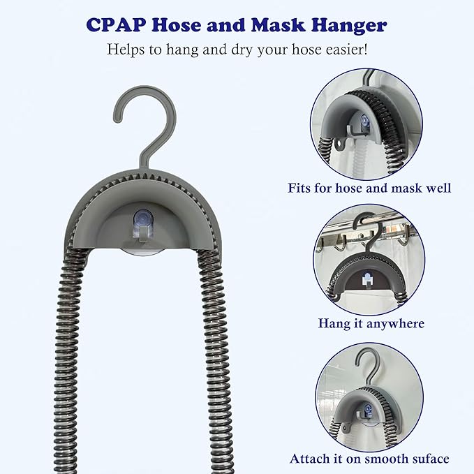 CPAP Cleaning Kits with Tube and Mask Brush, Collapsible Wash Basin & Hose Hanger - CPAP Hose Cleaner Supplies to Make Cpap Accessories Cleaning, Drying, Storing Easier