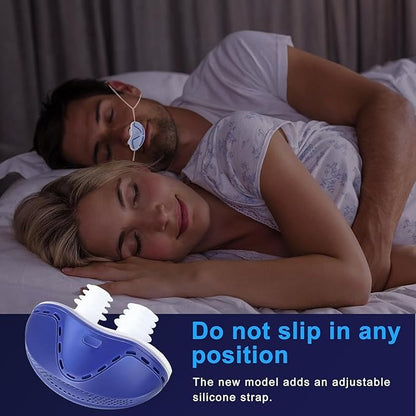 Anti Snoring Device - Mini SleepApnea Devices - Variable Anti Snoring Aid - Upgraded Stop Snoring Solution - Suitable for All Nose Shapes - Blue - P7