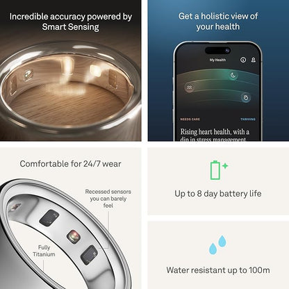 Oura Ring 4 - Silver - Size 11 - Size Before You Buy