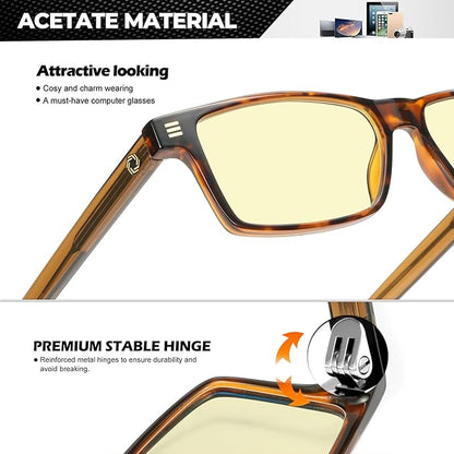 ANYLUV Blue Light Glasses Men Woman, Blue Light Blocking Glasses for Computer Gaming, Eye Strain Relief Eye Protection