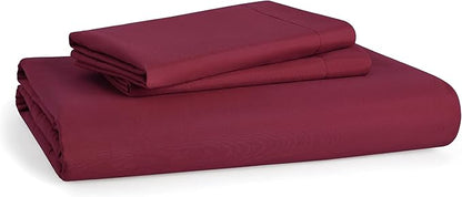 Bedsure Duvet Cover King Size - Soft Double Brushed Bedding Set for Kids & Adults, Zipper Closure, 3 Pieces, Includes 1 Duvet Cover (104"x90") & 2 Pillow Shams, NO Comforter, Burgundy