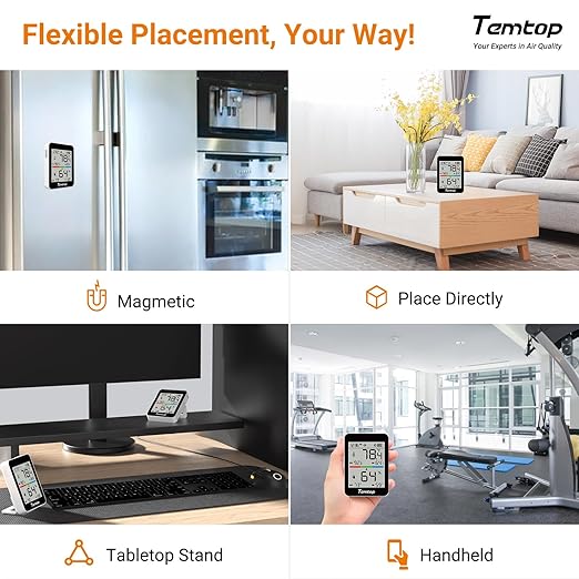 Temtop Indoor Thermometer T1 Variants (Basic Edition (Temp/Humidity)-2pack)