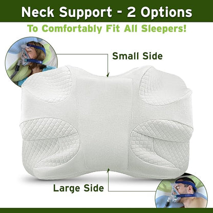EnduriMed CPAP Pillow for Side Sleeping - Adjustable Memory Foam CPAP Pillows for Side & Back Sleepers - Eligible for Better Sleep with CPAP Machine