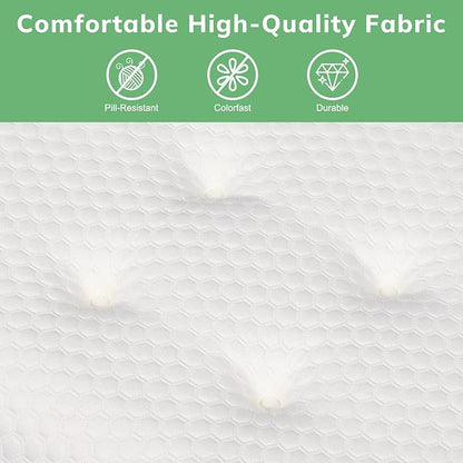 baibu Leg Elevation Pillow, Dual-Layer Design Knee Pillow for Back Sleeping, Leg Elevating Pillow to Raise Feet for Circulation, Knee Support, Leg Elevation, Back Pain Relief, 1PC, White