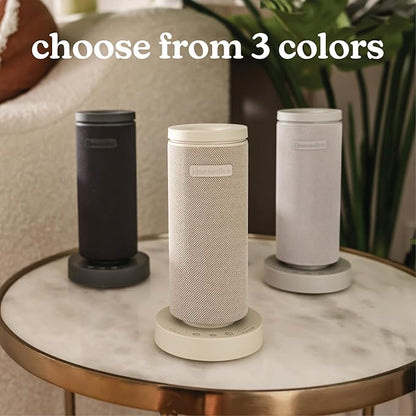 Homedics SereneScent Mini Fabric Rechargeable Waterless Diffuser, Cordless Aromatherapy Device, Use with SereneScent Oil 15ml (Sold Separately), Adjustable Mist Intensity & Ambient Light, Gray