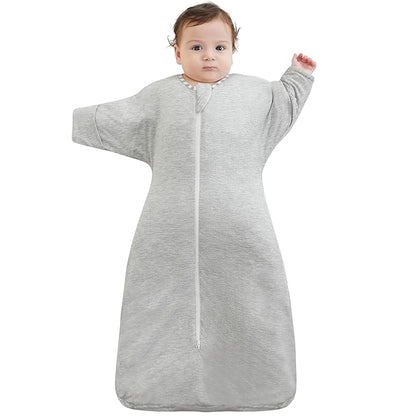 PuppyPaws Baby Sleep Sack 1.5 TOG, Transitional Swaddle with Arms Up Length Sleeves and Mitten Cuffs, Sleep Sack 9-15 Months, Wearable Blanket Baby, 95% Rayon derived from Bamboo, 5% Spandex