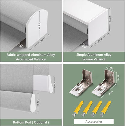 ZSHINE Motorized Blackout Window Blinds Over-Size Customize Width (21-114 Inches) Remote Control Wireless and Rechargeable Motor Roller Shades Blinds for Windows(82133C)