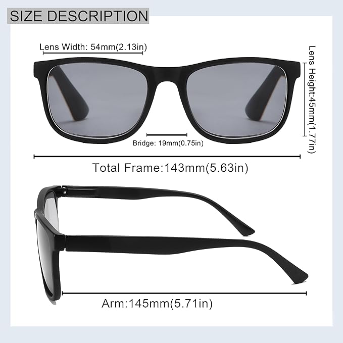 Blue Light Blocking Reading Glasses Men Large Oversized Square Readers Wide fit Cheaters for Men W/Big Head/Large Face
