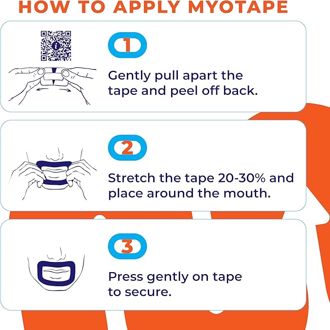 MyoTape - Sleep Tape 30 Nights Supply - Reduce Snoring - Improve Your Sleep - Promote Nasal Breathing - Comfortable & Gentle On Skin - Large