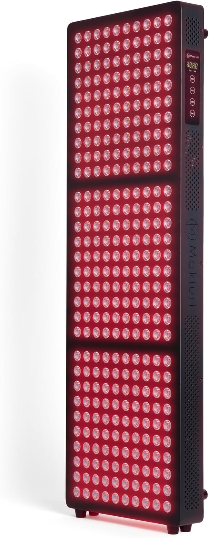 Makiuri Red Light Therapy Lamp | LED Light Therapy Panel for Face & Body | Infrared & Red Light in 5 Wavelengths | Supports Relaxation, Skin Appearance & Overall Wellness | Neptune (Black 300 LED)
