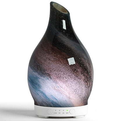 Aromatherapy Diffuser Essential Oil Diffuser - Glass Diffuser Ultrasonic Cool Mist Aroma Diffuser 150ml Scented Oil Diffuser with Auto-Off Protection & 7 Colors Night Light for Home Office Decor&Gift