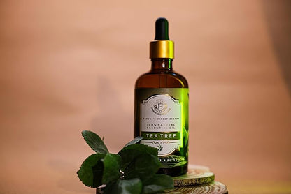 Luxurious Tea Tree Essential Oil by Enhanced Essentials|Concentrated,Natural and Slow Distilled Oils for Hair & Skin Care, Home Cleaning,Soap & Candle Making| Ideal for Businesses|3.38 fl oz (100 ml)