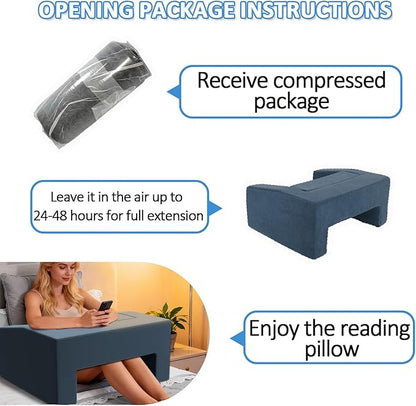 Lap Desk Pillow with Removable Cover Adjustable Angle Gaming & Machine Washable Reading Pillow for Adults Multipurpose Laptop Bed Tray with Arms for Working