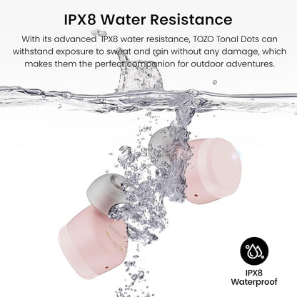TOZO Wireless Earbuds Bluetooth 5.3 Headphones, Call ENC Noise Cancelling Mic, 55Hrs Playtime App Customize EQ IPX8 Waterproof LED Digital Display Premium Sound Headset