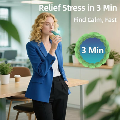Portable Breath Balancer 3 Minutes of Quick Decompression and Sleep aid,Relieves Anxiety and Improves Focus,Sports Recovery Artifact & Corporate Health Gift & Family Mindfulness Gift (Green)