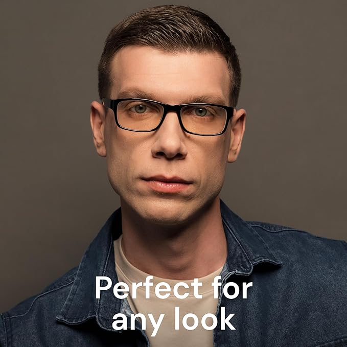 Gaoye 2-Pack of Reading Glasses - Blue-Light Filter, UV Protection - Readers with Rectangle Frames