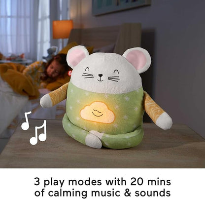 Fisher-Price Toddler Toy Meditation Mouse, Mindfulness Plush with Guided Relaxation Exercises, Music & Lights for Kids Ages 2+ Years