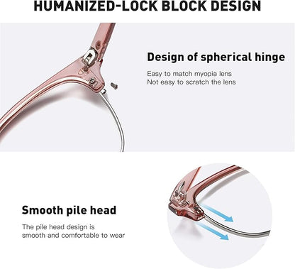 Blue Light Blocking Glasses Vintage Half Frame UV Clear Lens Anti Eyestrain Computer Gaming Glasses for Women