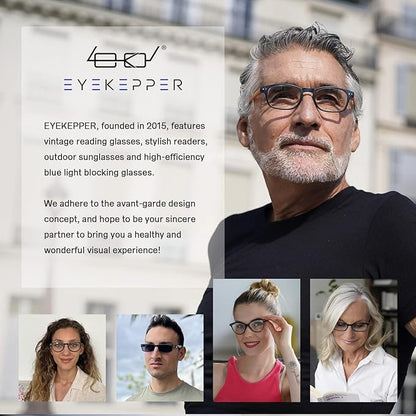 Eyekepper Ladies Blue Light Blocking Reading Glasses with Orange Tinted Filter Lens - Night Sleep Computer Readers Women - Purple-Red Frame +1.50