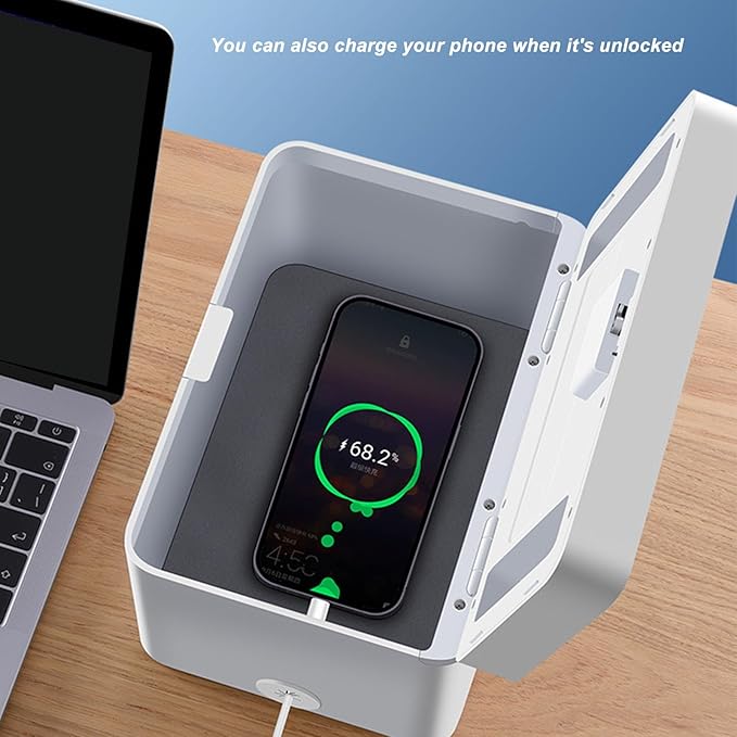 Metal Timed Lock Box, Time Lock Box with LED Display, Child Lock, Self Control Timer Locker for Phones, Snacks, Other Unwanted Temptations, Up to 365 Days (S) 40cm / 15.7in