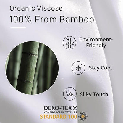 NEXHOME PRO Viscose from Bamboo Cooling Comforter, White Queen Lightweight Down Alternative Cool Natural Organic Duvet Insert, Summer Bedding Blenket Cool for Hot Sleepers,8 Corner Tabs(90"x 90")