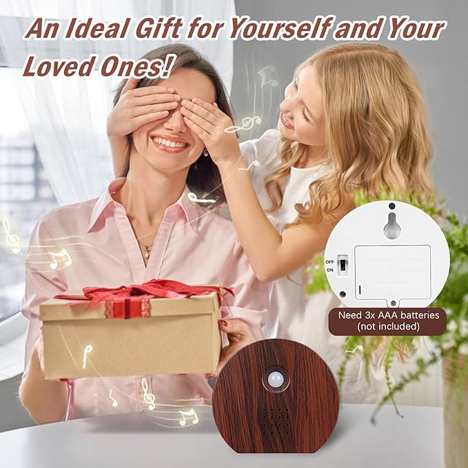 Singing Bird Box Original, Portable Bird Chirping Box with Motion Sensor & Timer & 9 Relaxing White Noise, Natural Sound Box Forest Source for Bathroom, Home, Baby, Adult, Travel Relaxing (0-90dB)