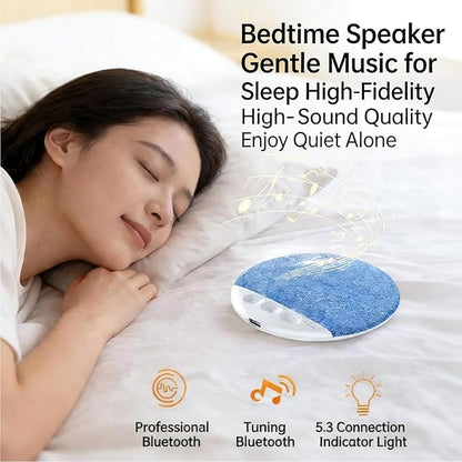 Sleep Speaker Under Pillow, Bone Conduction Pillow Speaker, Ultra-Thin Bluetooth Pillows Speakers with White Noise Sound, Volume Control & Auto-Off Timer