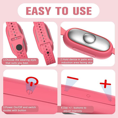 Sleep Aid Device, Micro-Current Sleep Instrument Anxiety Device, Portable Rechargeable Sleep Aid for Anxiety and Insomnia (Gen2 Pink)