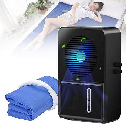 Summer Water Cooling Mattress Pad, Bed Cooling System with Air Conditioner and Remote Control, Keeps Sleepers Cool, PVC Sleeping Ice Pad for Bed & Sofa,160×140cm