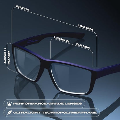 Titan Gaming Glasses, Blue Light Blocking, Night Driving Glasses for Men, Computer Protection Christmas Gift for Gamers