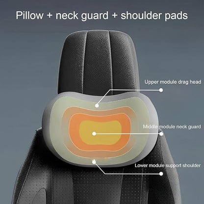 Car Headrest & Lumbar Support Cushion For Subaru XV/Subaru Crosstrek (GT) 2.Gen 2018-2024, Ergonomic Memory Foam Head Rest and Lumbar Pillow Set Breathable Comfortable for Neck Back Pain Relief