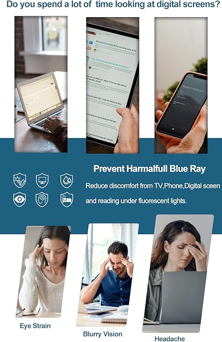 AOSM Blue Light Glasses for Men & Women,Gaming glasses Anti-Glare UV400 Protection,Blue Light Blocking to Relieve Eye Strain