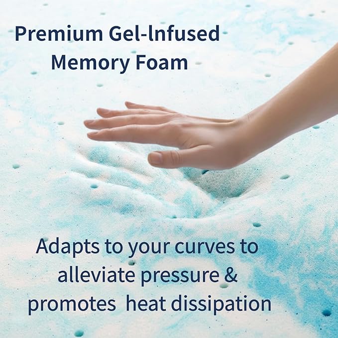 Ballad 3 Inch Gel Memory Foam Mattress Topper Full Size, High Density Cooling Pad with Premium Removable Cover, Pressure Relief Bed Topper, (CertiPUR-US & Oeko-Tex Certified)