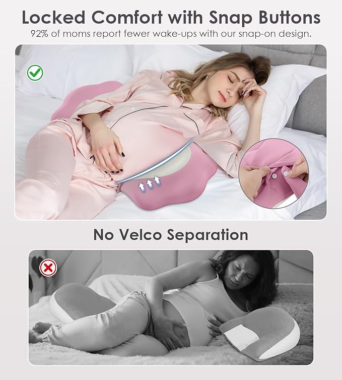Memory Foam Maternity Pillow for Sleeping, Pregnancy Pillows Support for Back Belly HIPS, Adjustable Travel Wedge Pillow for Pregnant Women, Side Spleeping Pregnant Pillows with Pillowcase