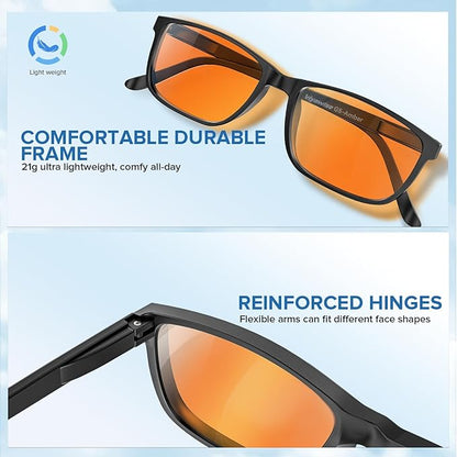 G5 Blue Light Blocking Glasses for Women & Men, Eye Strain Protection Bluelight Blockers for Reading Computer Gaming