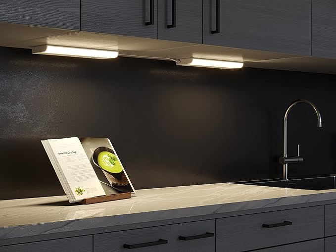 Good Earth Lighting 12" Smart Wi-Fi LED Direct Wire Undercabinet Bar - Wi-Fi + Bluetooth, White, 700 Lumen, Tunable Color Temp 2700K-6500K, Energy Star