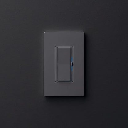 Lutron Diva Smart Dimmer Light Switch for Caseta Lighting (Lutron Smart Hub Required), for LED Lights, 150W, Single-Pole/3-Way, No Neutral, Brown (DVRF-6L-BR)