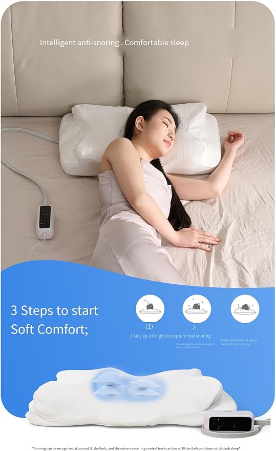 Bluetooth Pillow Designed for Tinnitus, Smart Anti-snoring Pillow, Neck and Shoulder Pain, Holiday Gift for Boyfriend and Girlfriend Parents