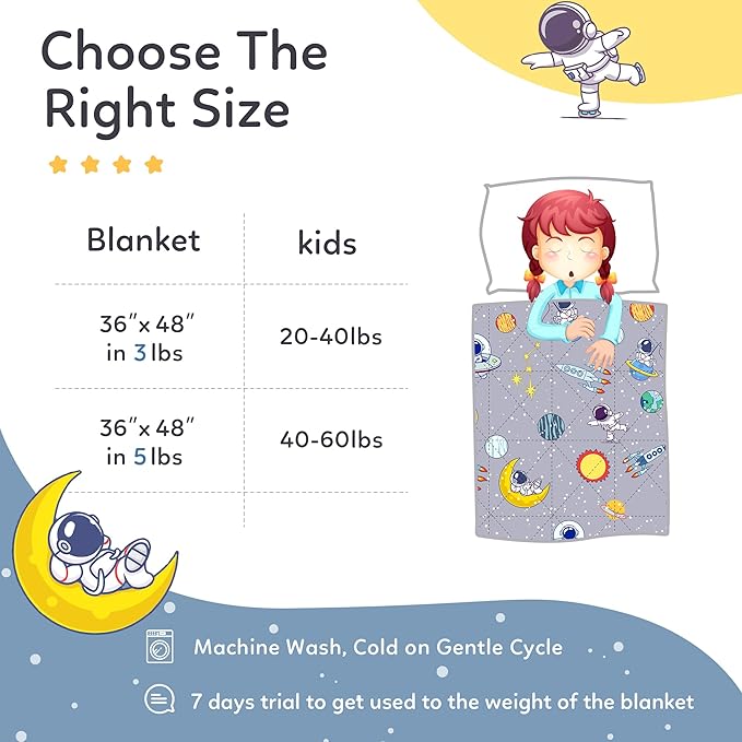 LOYIGA Weighted Blanket with Removable Duvet Case 3lbs 36” x 48”,Reversible Heavy Blanket (Grey)