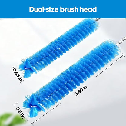 CPAP Hose Cleaner Brush Kit with Mask Brush, Drip-Dry Hook, Fits 15-22mm Tubes, Handy Stainless Steel Wire Bristle Brush, Complete CPAP Cleaning Supplies