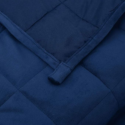 Weighted Blanket Blue 200x200 cm, 9 kg Heavy Blanket for Adults, Hypoallergenic Glass Bead Filling, Even Weight Distribution, Brushed Polyester Fabric