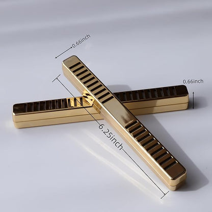4 Pack Cigar Humidifier Strips for Humidor, Reusable Long-Lasting Humidity Control Solution with Adhesive & Dropper - Compact, Portable Travel Design for Cigar Box, Jar, Cabinet, Case (Gold)