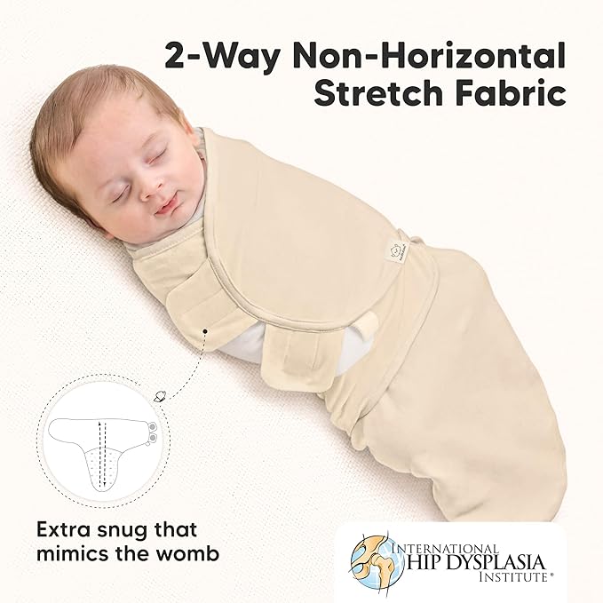 3-Pack Organic Baby Swaddle Sleep Sacks - Swaddles for Newborns, Infant 0-3 Months, Baby Girls, Boys, Soft & Snug Newborn Sleep Sack, Nursery Swaddling Blankets (Pure, OS)