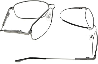 Eyekepper 97% Blue Light Blocking Reading Glasses-Better Sleep Computer Readers-Mens Womens Memory Titanium