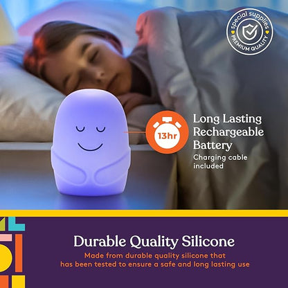 Special Supplies Mindfulness Guided Breathing Exercises, Nightlight Mode, Guided Daily Visual Relaxation and Restful Sleep for Kids or Adults, Color Changing Nightlight