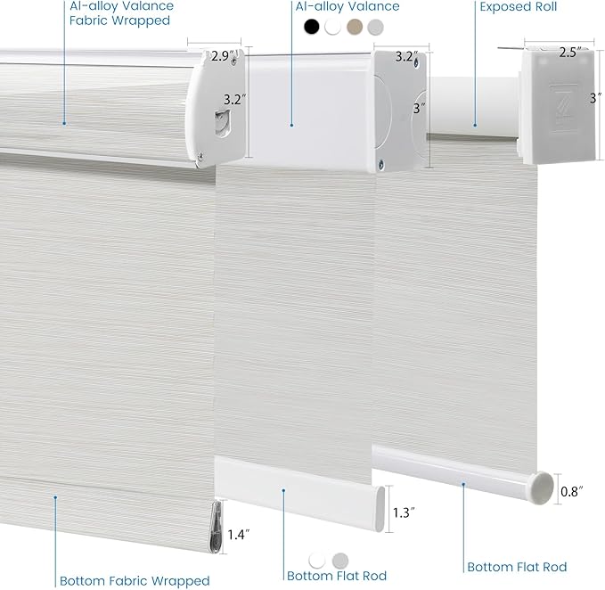 Motorized 100% Blackout Roller Shades – Custom Smart Blinds with Remote Control, Rechargeable Battery or Plug-in Motor, Tuya WiFi Optional, Home & Office Automatic Window Shades (Mocha Gray/CH9565)