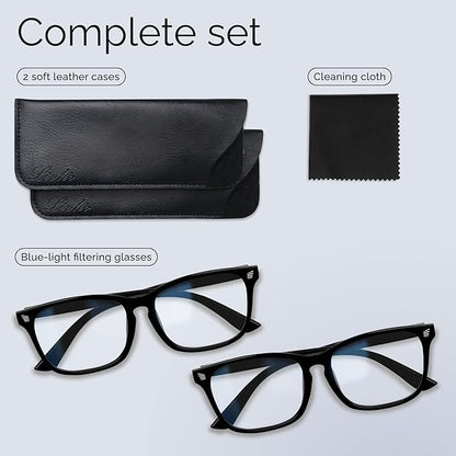 livho High Tech Blue Light Glasses - Advanced Blue Light Blocking Computer Glasses - Screen Fatigue & UV Protection