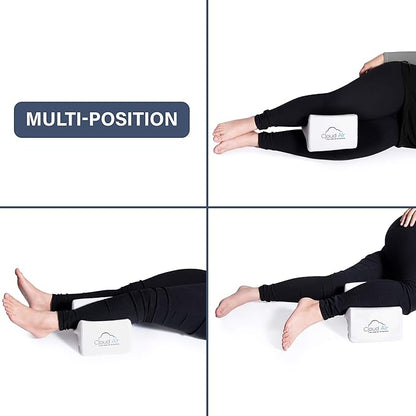 Vaunn Medical Side Sleeper Memory Foam Knee Pillow and Leg Positioner Cushion to Soothe Back, Leg and Hip Discomfort